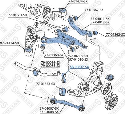 Stellox 56-00637-SX - Entretoise / tige, stabilisateur cwaw.fr