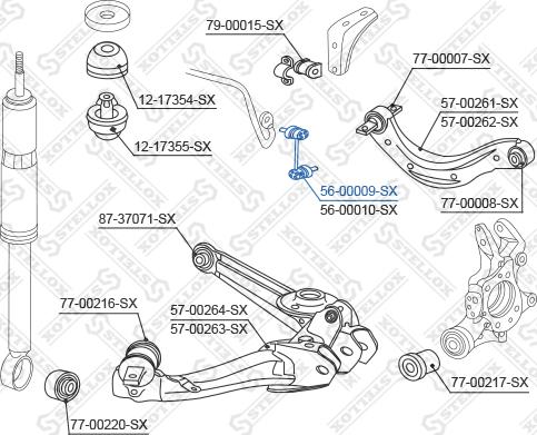 Stellox 56-00009-SX - Entretoise / tige, stabilisateur cwaw.fr