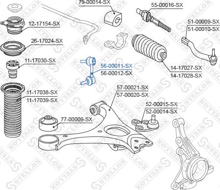 Stellox 56-00011-SX - Entretoise / tige, stabilisateur cwaw.fr