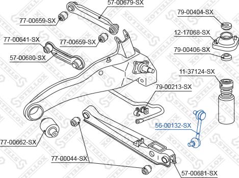 Stellox 56-00132-SX - Entretoise / tige, stabilisateur cwaw.fr