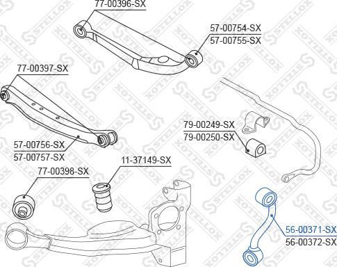 Stellox 56-00371-SX - Entretoise / tige, stabilisateur cwaw.fr