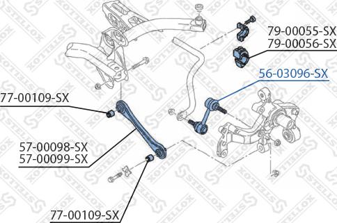 Stellox 56-03096-SX - Entretoise / tige, stabilisateur cwaw.fr