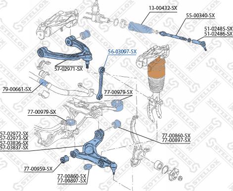 Stellox 56-03097-SX - Entretoise / tige, stabilisateur cwaw.fr