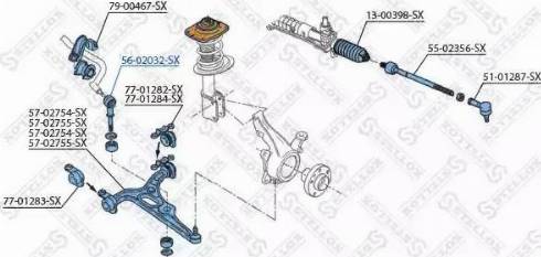 Stellox 56-02032-SX - Entretoise / tige, stabilisateur cwaw.fr