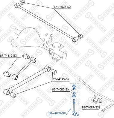 Stellox 56-74039-SX - Entretoise / tige, stabilisateur cwaw.fr