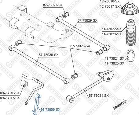 Stellox 56-73009-SX - Entretoise / tige, stabilisateur cwaw.fr