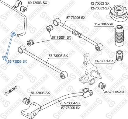 Stellox 56-73003-SX - Entretoise / tige, stabilisateur cwaw.fr