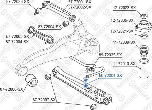 Stellox 56-72004-SX - Entretoise / tige, stabilisateur cwaw.fr