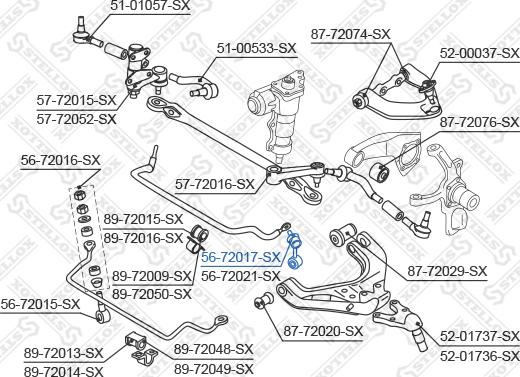 Stellox 56-72017-SX - Entretoise / tige, stabilisateur cwaw.fr