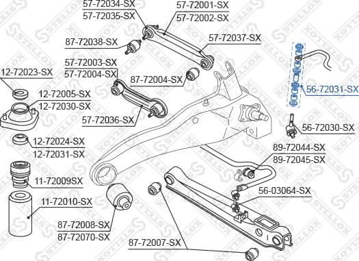 Stellox 56-72031-SX - Coussinet de palier, stabilisateur cwaw.fr