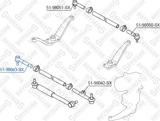 Stellox 51-98043-SX - Rotule de barre de connexion cwaw.fr