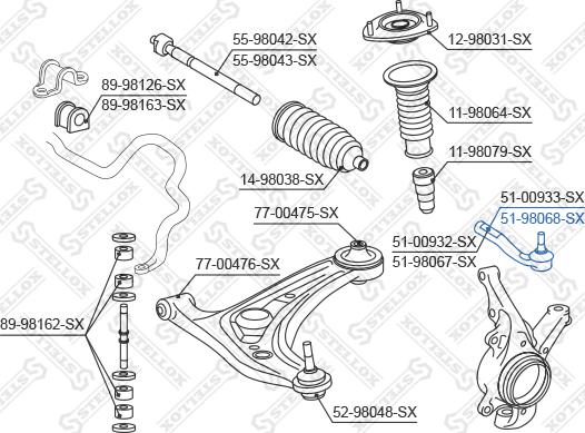 Stellox 51-98068-SX - Rotule de barre de connexion cwaw.fr