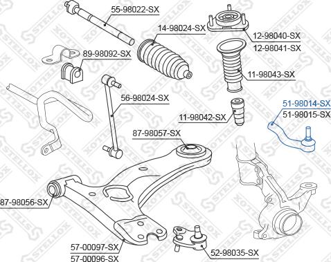 Stellox 51-98014-SX - Rotule de barre de connexion cwaw.fr