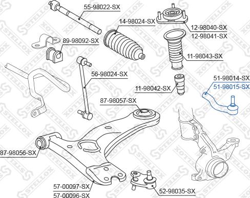 Stellox 51-98015-SX - Rotule de barre de connexion cwaw.fr