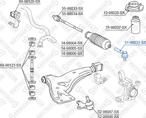 Stellox 51-98033-SX - Rotule de barre de connexion cwaw.fr