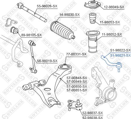 Stellox 51-98021-SX - Rotule de barre de connexion cwaw.fr