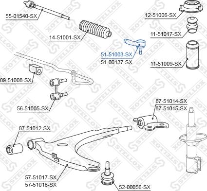 Stellox 51-51003-SX - Rotule de barre de connexion cwaw.fr