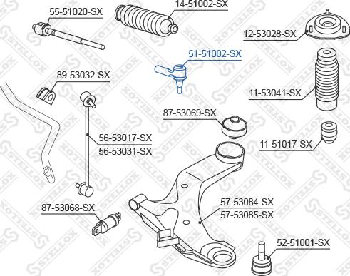 Stellox 51-51002-SX - Rotule de barre de connexion cwaw.fr