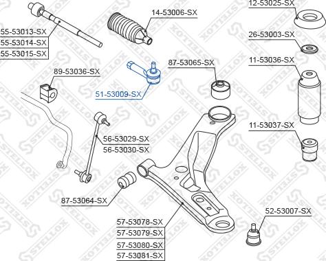 Stellox 51-53009-SX - Rotule de barre de connexion cwaw.fr