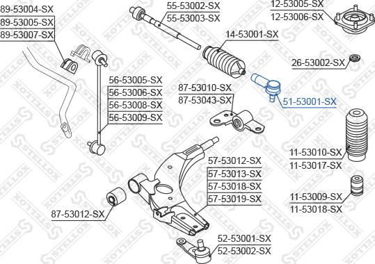 Stellox 51-53001-SX - Rotule de barre de connexion cwaw.fr