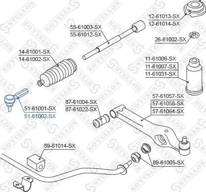 Stellox 51-61002-SX - Rotule de barre de connexion cwaw.fr