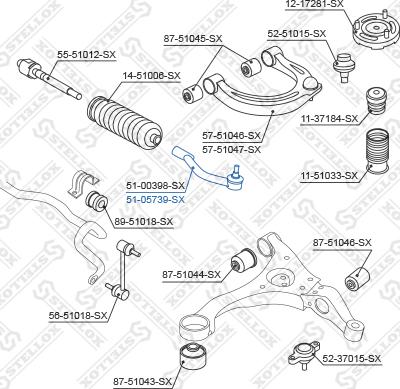 Stellox 51-05739-SX - Rotule de barre de connexion cwaw.fr