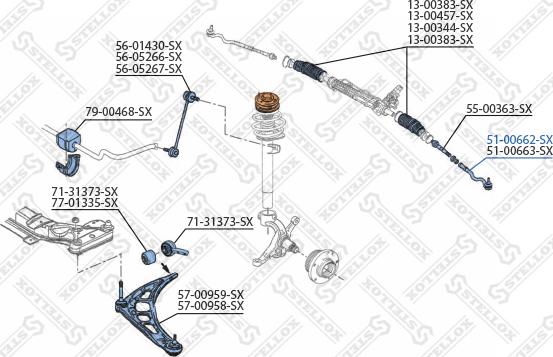 Stellox 51-00662-SX - Rotule de barre de connexion cwaw.fr