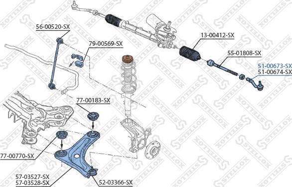 Stellox 51-00673-SX - Rotule de barre de connexion cwaw.fr