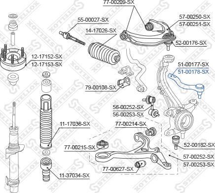 Stellox 51-00178-SX - Rotule de barre de connexion cwaw.fr