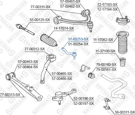 Stellox 51-00253-SX - Rotule de barre de connexion cwaw.fr