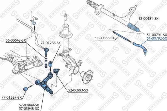 Stellox 51-00792-SX - Rotule de barre de connexion cwaw.fr