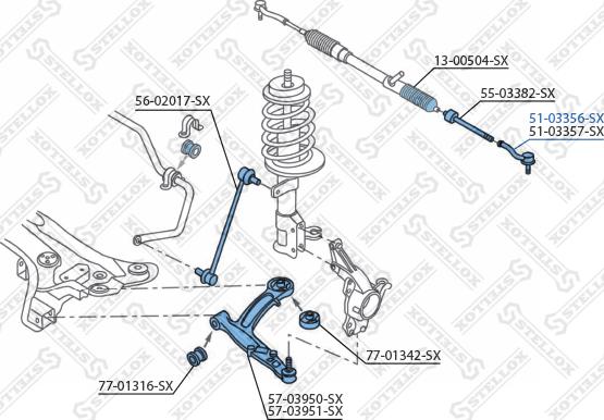 Stellox 51-03356-SX - Rotule de barre de connexion cwaw.fr