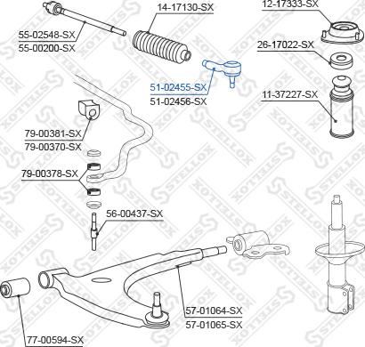 Stellox 51-02455-SX - Rotule de barre de connexion cwaw.fr