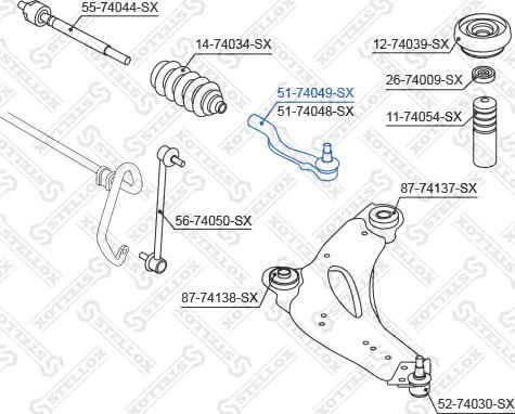 Stellox 51-74049-SX - Rotule de barre de connexion cwaw.fr