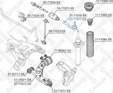 Stellox 51-71017-SX - Rotule de barre de connexion cwaw.fr