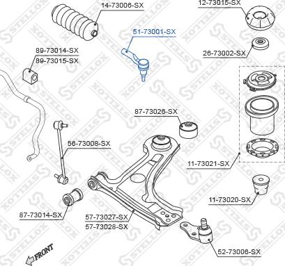 Stellox 51-73001-SX - Rotule de barre de connexion cwaw.fr