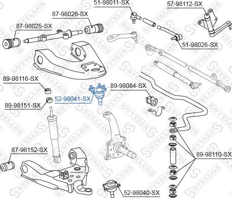 Stellox 52-98041-SX - Rotule de suspension cwaw.fr