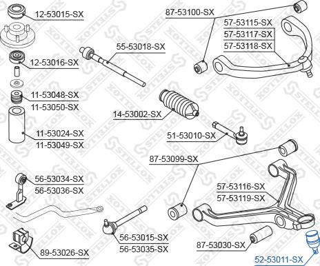 Stellox 52-53011-SX - Rotule de suspension cwaw.fr