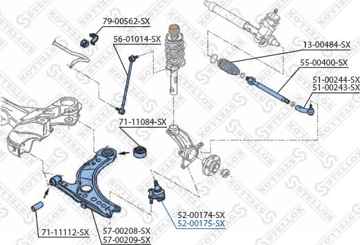 Stellox 52-00175-SX - Rotule de suspension cwaw.fr