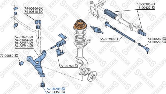 Stellox 52-00285-SX - Rotule de suspension cwaw.fr