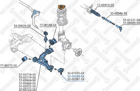 Stellox 52-00286-SX - Rotule de suspension cwaw.fr