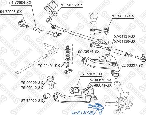 Stellox 52-01737-SX - Rotule de suspension cwaw.fr