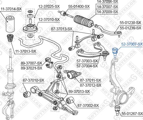 Stellox 52-37007-SX - Rotule de suspension cwaw.fr