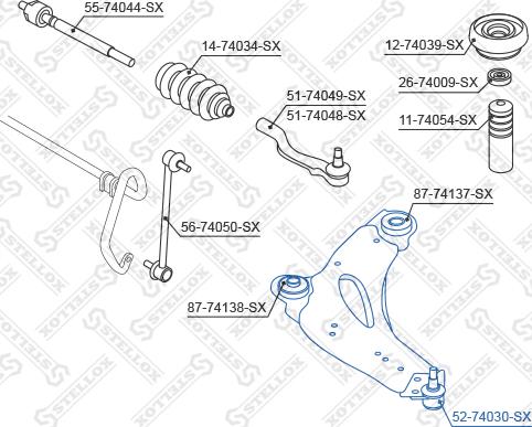 Stellox 52-74030-SX - Rotule de suspension cwaw.fr