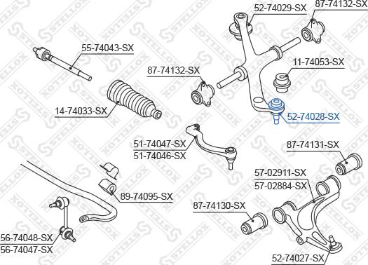 Stellox 52-74028-SX - Rotule de suspension cwaw.fr