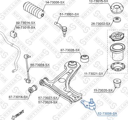 Stellox 52-73006-SX - Rotule de suspension cwaw.fr