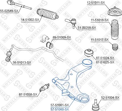 Stellox 57-51060-SX - Bras de liaison, suspension de roue cwaw.fr