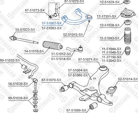 Stellox 57-51062-SX - Bras de liaison, suspension de roue cwaw.fr