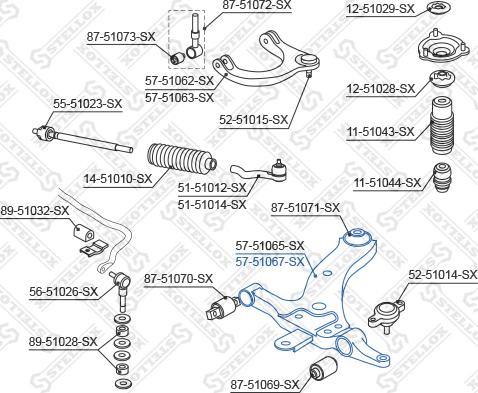 Stellox 57-51067-SX - Bras de liaison, suspension de roue cwaw.fr