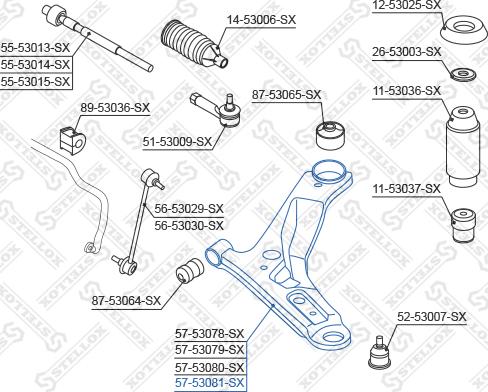 Stellox 57-53081-SX - Bras de liaison, suspension de roue cwaw.fr